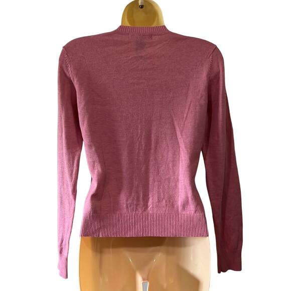 Bisou Bisou Michele Bohbot Pink Embellished Cardigan Sweater - Picture 3 of 9